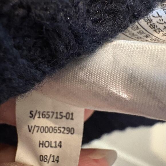 Banana Republic Sweater Men Medium Navy Fair Isle Shawl Collar Wool Blend Knit - Picture 8 of 9